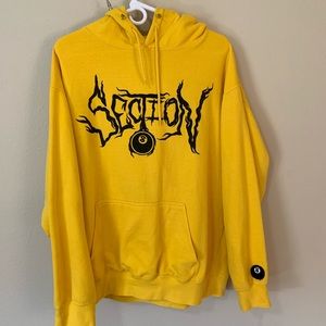 SPIKED SECTION8 JUMBO LOGO YELLOW HOODIE